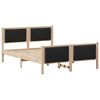 vidaXL S&auml;ngram med huvudgavel Brun och svart 140 x 190 cm Massiv furu