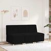 vidaXL Soffstol utan armst&ouml;d svart 55 cm lockigt ullliknande tyg