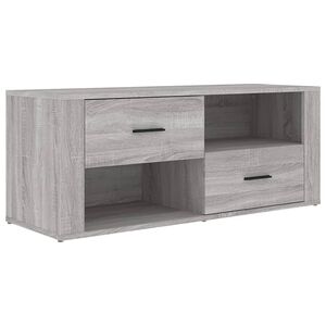 vidaXL TV-b&auml;nk gr&aring; sonoma 100x35x40 cm konstruerat tr&auml;