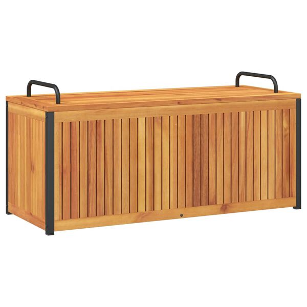 vidaXL Dynbox för trädgården 110x45x42/53 cm massiv akacia och stål