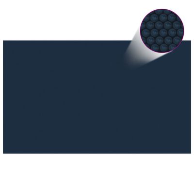 vidaXL Värmeduk för pool PE 1000x600 cm svart och blå
