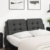 vidaXL Headboard Cushion "Zadar" Black 137 cm Faux Leather