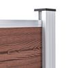 vidaXL Staketpanel WPC 699x106 cm brun