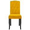 vidaXL Matstolar 2 st gul sammet