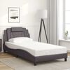 vidaXL Bed Frame "Viana" without Mattress Grey 100x200 cm Faux Leather