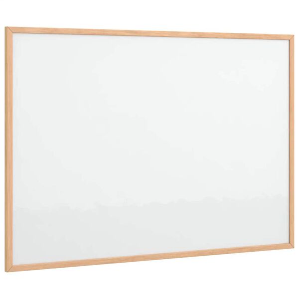 vidaXL Magnetisk whiteboardtavla med massiv fururam 80x55 cm