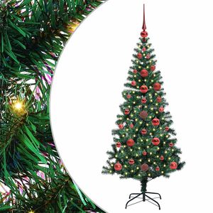 vidaXL Konstgjord F&ouml;rbelyst Julgran Gr&ouml;n 120 cm PVC och metall