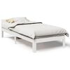 vidaXL S&auml;ngram utan madrass vit 90x200 cm massiv furu