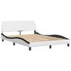 vidaXL Bed Frame "Viana" with LED without Mattress White and Black 120x200 cm