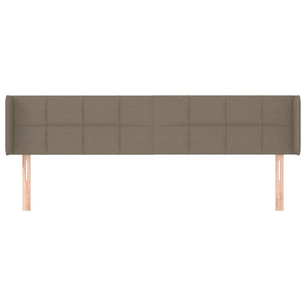 vidaXL S&auml;nggavel med kanter taupe 203x16x78/88 cm tyg