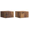 vidaXL V&auml;ggmonterat S&auml;ngbord 2 st Gammalt tr&auml; 49 x 34,5 x 20 cm