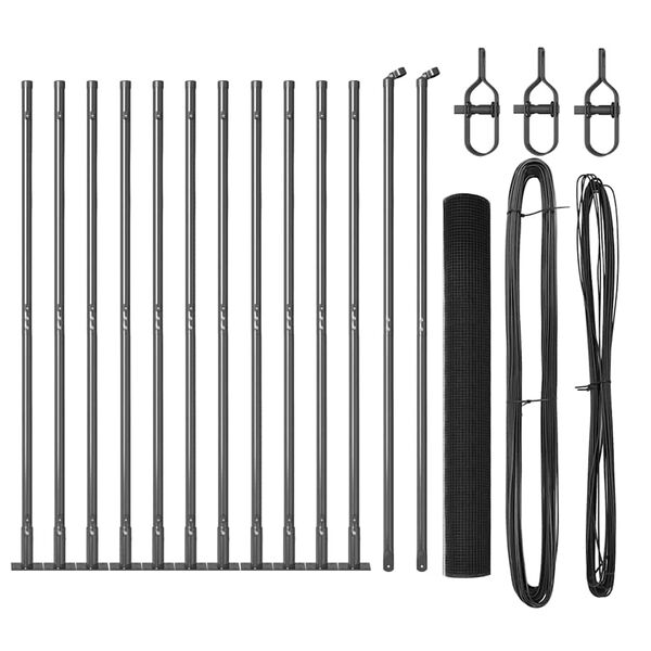 vidaXL St&auml;ngselstolpe Gr&aring; 25 x 1 m (12 x 12 mm n&auml;t) St&aring;l