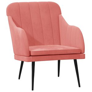 vidaXL F&aring;t&ouml;lj rosa 63x76x80 cm sammet