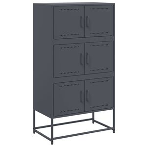 vidaXL Sk&auml;nk antracit 68,5x38,5x123,5 cm st&aring;l
