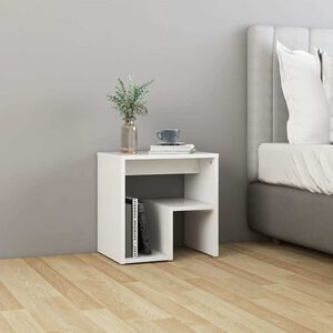 vidaXL S&auml;ngbord vit 40x30x40 cm konstruerat tr&auml;