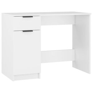 vidaXL Skrivbord vit 100x50x75 cm konstruerat tr&auml;