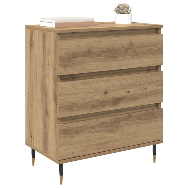 vidaXL Sideboard med l&aring;da Artisan Ek 60 x 35 x 70 cm Konstruerat tr&auml;