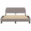 vidaXL Bed Frame "Dover" Taupe 140x200 cm Fabric