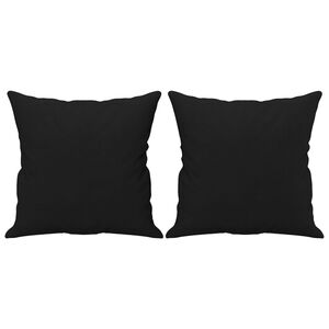 vidaXL Prydnadskuddar 2 st svart 40x40 cm mikrofibertyg