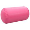 vidaXL Uppbl&aring;sbar gymnastikrulle med pump 120x90 cm PVC rosa