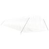vidaXL V&auml;xthus med st&aring;lram vit 48 m&sup2; 16x3x2 m