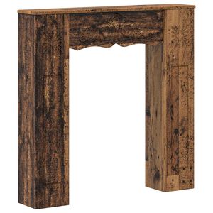 vidaXL Eldstadsram Gammalt tr&auml; 102 x 20 x 102 cm Konstruerat tr&auml;