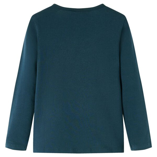 T-shirt med l&aring;nga &auml;rmar f&ouml;r barn m&ouml;rkgr&ouml;n 116