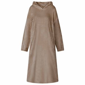 vidaXL Filt-hoodie Kamel S Flanell