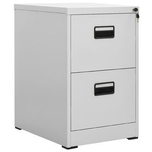 vidaXL Dokumentsk&aring;p ljusgr&aring; 46x62x72,5 cm st&aring;l