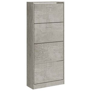 vidaXL Skosk&aring;p betonggr&aring; 63x24x147 cm konstruerat tr&auml;