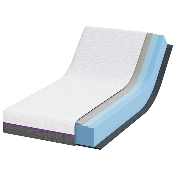 vidaXL Madrass Vitt och Gr&aring;tt 80 x 160 cm Jacquardtyg