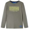 T-shirt med l&aring;nga &auml;rmar f&ouml;r barn khaki 104