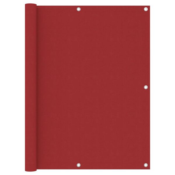 vidaXL Balkongsk&auml;rm r&ouml;d 120x400 cm oxfordtyg