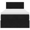 vidaXL Ottoman sängram med madrass svart 100x200 cm sammet