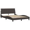 vidaXL Bed Frame without Mattress "Hanko" Dark Brown 140x200cm Fabric