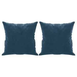 vidaXL Prydnadskuddar 2 st bl&aring; 40x40 cm sammet