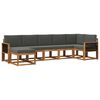 vidaXL Utomhussoffset 7 st 7-sits Naturlig och Antracit Polyester