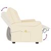 vidaXL Massagefåtölj 3-sits gräddvit konstläder