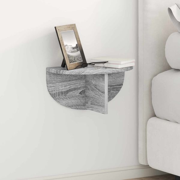 vidaXL V&auml;gg hylla Gr&aring; Sonoma 38 x 19 x 19 cm Konstruerat tr&auml;