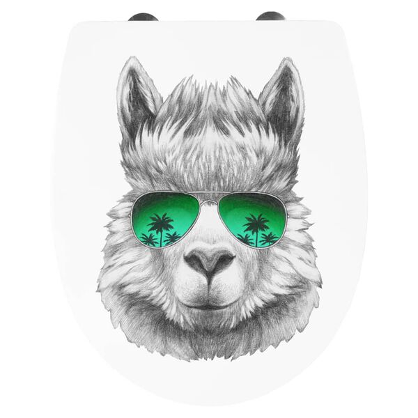 CORNAT Toalettsits med mjuk st&auml;ngning 3D LAMA termoplast