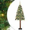vidaXL Smal julgran med 300 LED-lampor Gr&ouml;n 180 cm PVC och solid furu