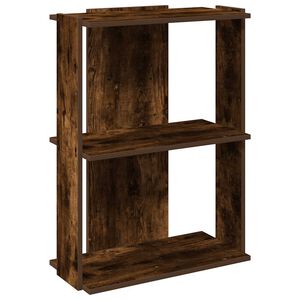 vidaXL Bokhylla 3 hyllplan r&ouml;kf&auml;rgad ek 60x30x80 cm konstruerat tr&auml;