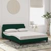 vidaXL Bed with Mattress "Dover" Dark Green 140x200 cm Velvet