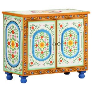 vidaXL Handm&aring;lad sk&auml;nk 70x35x60 cm massivt mangotr&auml;