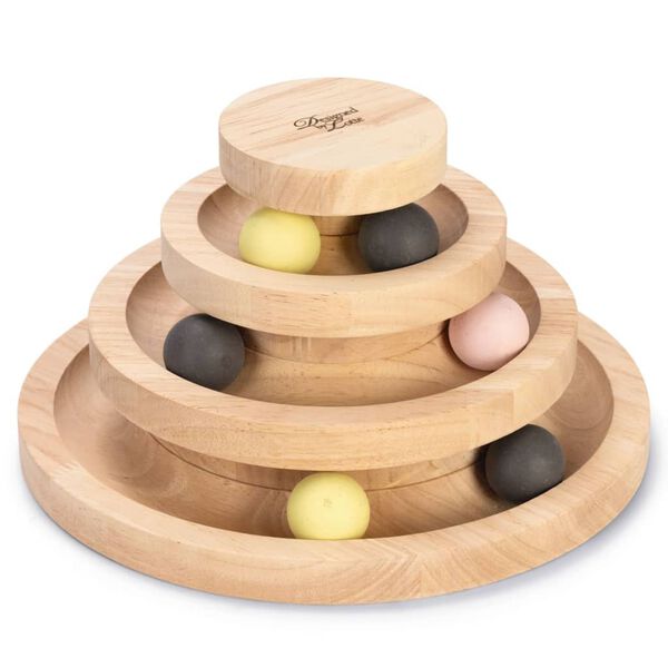 Designed by Lotte Leksakstorn f&ouml;r katt Mia 26x14,5 cm tr&auml;