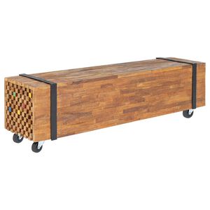 vidaXL Tv-b&auml;nk 110x30x32,5 cm massiv teak