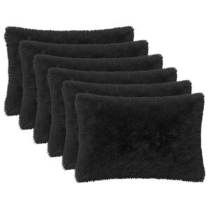 vidaXL Kudde med kudde HEERLEN 2 st Svart PV Fleece