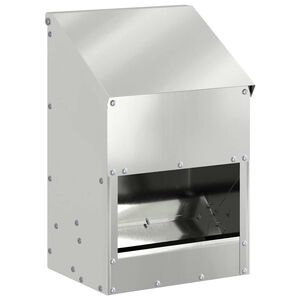 vidaXL H&ouml;nsfodertr&aring;g Silver 21 x 16 x 33 cm Galvaniserat St&aring;l