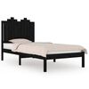 vidaXL S&auml;ngram svart massiv furu 100x200 cm enkels&auml;ng