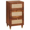 vidaXL Sideboard med l&aring;da Brun 40 x 33,5 x 75 cm Massivt mangotr&auml;